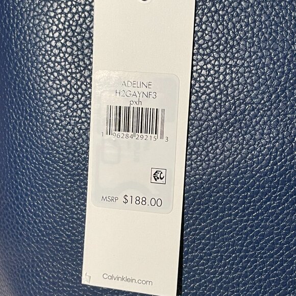 Calvin Klein “Adeline” NAVY Crossbody H2GAYNF3 – Elegant Structured Satchel NWT! - Picture 2 of 5